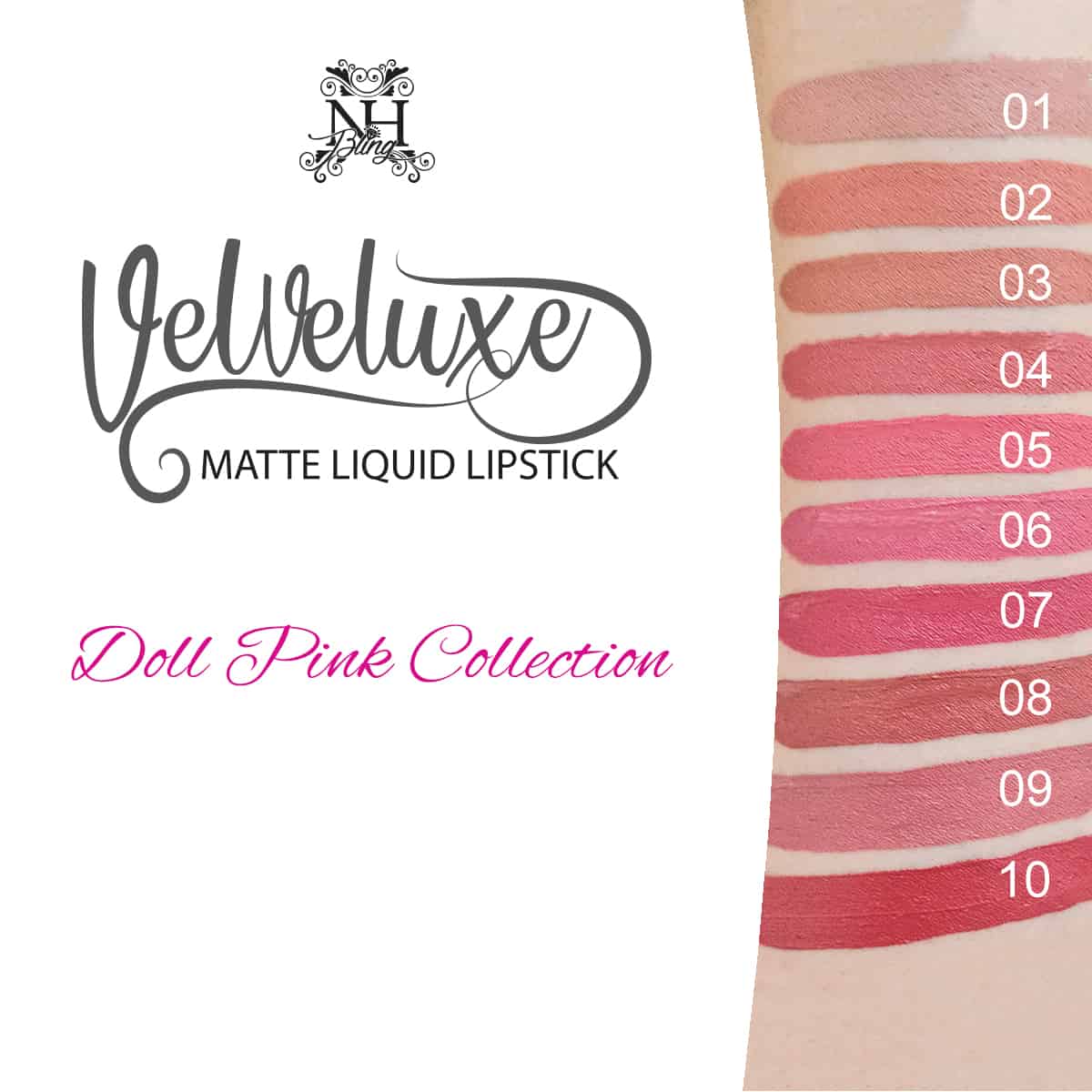 Velveluxe Doll Pink Collection